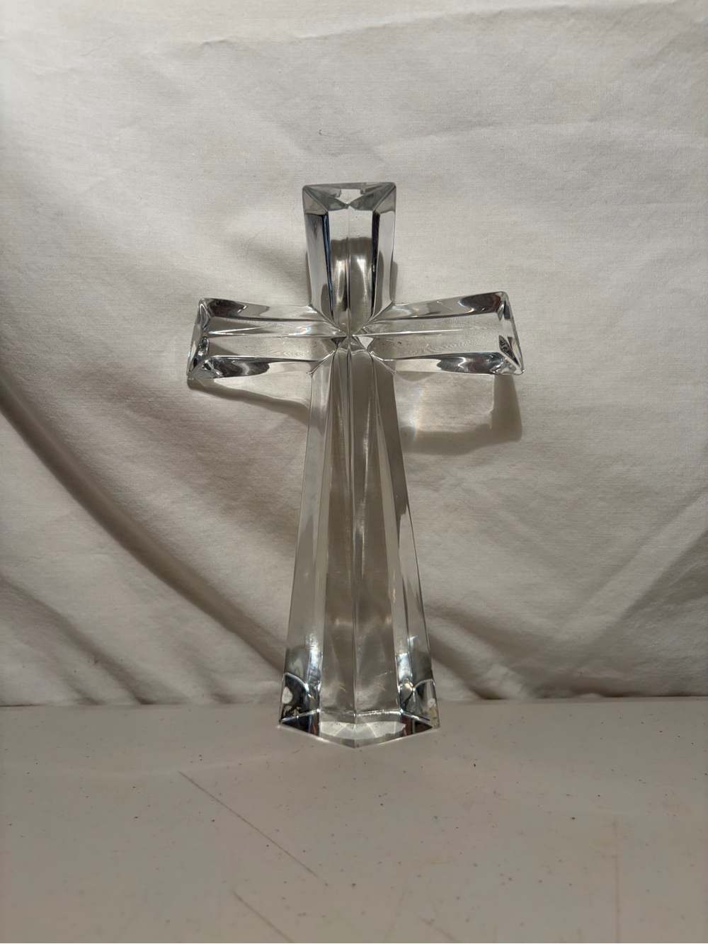 Teleflora 24% lead Crystal Cross Clear Glass Decorative Cross fine Bohemia